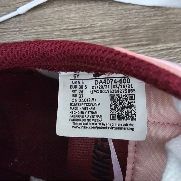 Nike blazer low 77' pink and white youth 6 - Picture 3 of 7